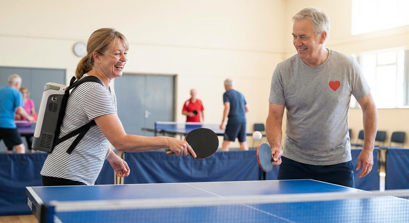 Personas jugando tenis de mesa